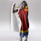 Eswatini Flag Hooded Blanket Nguni Shield Spear Pattern