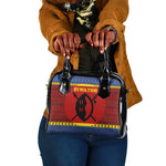 Eswatini Flag Shoulder Handbag Nguni Shield Spear Pattern