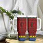 Eswatini Flag Tumbler With Handle Nguni Shield Spear Pattern