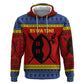 Eswatini Flag Zip Hoodie Nguni Shield Spear Pattern