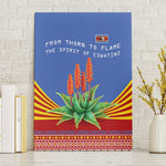 Aloe Vera Eswatini Canvas Wall Art Flag Print and Cultural Motif From Thorn to Flame