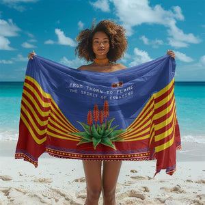 Aloe Vera Eswatini Sarong Flag Print and Cultural Motif From Thorn to Flame