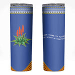 Aloe Vera Eswatini Skinny Tumbler Flag Print and Cultural Motif From Thorn to Flame