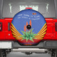 Aloe Vera Eswatini Spare Tire Cover Flag Print and Cultural Motif From Thorn to Flame