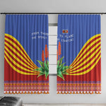 Aloe Vera Eswatini Window Curtain Flag Print and Cultural Motif From Thorn to Flame