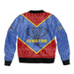 Elephant Eswatini Bomber Jacket Swaziland Shield Tribal Pattern and National Flag