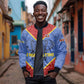 Elephant Eswatini Bomber Jacket Swaziland Shield Tribal Pattern and National Flag
