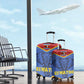 Elephant Eswatini Luggage Cover Swaziland Shield Tribal Pattern and National Flag