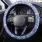 Elephant Eswatini Steering Wheel Cover Swaziland Shield Tribal Pattern and National Flag