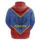 Elephant Eswatini Zip Hoodie Swaziland Shield Tribal Pattern and National Flag