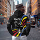 Eswatini Elephant Hoodie Swazi Flag Colors and Cosmic Background