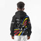 Eswatini Elephant Kid Hoodie Swazi Flag Colors and Cosmic Background