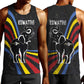 Eswatini Elephant Men Tank Top Swazi Flag Colors and Cosmic Background