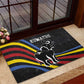 Eswatini Elephant Rubber Doormat Swazi Flag Colors and Cosmic Background