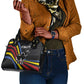 Eswatini Elephant Shoulder Handbag Swazi Flag Colors and Cosmic Background