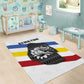 Eswatini Rhino Area Rug Swazi Map Flag and African Traditional Patterns
