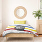 Eswatini Rhino Bedding Set Swazi Map Flag and African Traditional Patterns