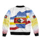 Eswatini Rhino Bomber Jacket Swazi Map Flag and African Traditional Patterns