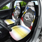 Eswatini Rhino Car Seat Cover Swazi Map Flag and African Traditional Patterns