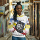 Eswatini Rhino Hoodie Swazi Map Flag and African Traditional Patterns