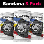Eswatini Rhino Neck Gaiter Swazi Map Flag and African Traditional Patterns TS04