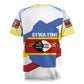 Eswatini Rhino Rugby Jersey Swazi Map Flag and African Traditional Patterns