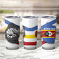 Eswatini Rhino Tumbler Cup Swazi Map Flag and African Traditional Patterns