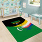 Comoros Independence Day Area Rug Comorian Flag Brush Stroke National Pride Graphic