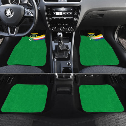 Comoros Independence Day Car Mats Comorian Flag Brush Stroke National Pride Graphic