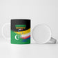 Comoros Independence Day Ceramic Mug Comorian Flag Brush Stroke National Pride Graphic