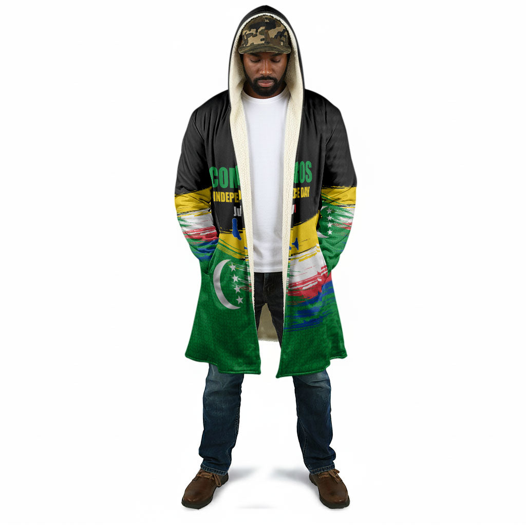 Comoros Independence Day Cloak Comorian Flag Brush Stroke National Pride Graphic