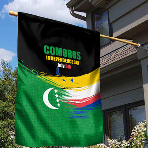 Comoros Independence Day Garden Flag Comorian Flag Brush Stroke National Pride Graphic