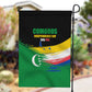 Comoros Independence Day Garden Flag Comorian Flag Brush Stroke National Pride Graphic