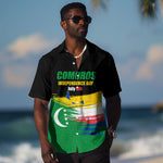 Comoros Independence Day Hawaiian Shirt Comorian Flag Brush Stroke National Pride Graphic