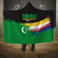 Comoros Independence Day Hooded Blanket Comorian Flag Brush Stroke National Pride Graphic