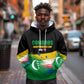 Comoros Independence Day Hoodie Comorian Flag Brush Stroke National Pride Graphic