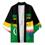 Comoros Independence Day Kimono Comorian Flag Brush Stroke National Pride Graphic
