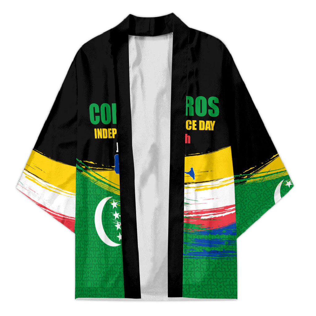 Comoros Independence Day Kimono Comorian Flag Brush Stroke National Pride Graphic