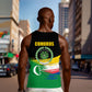 Comoros Independence Day Men Tank Top Comorian Flag Brush Stroke National Pride Graphic