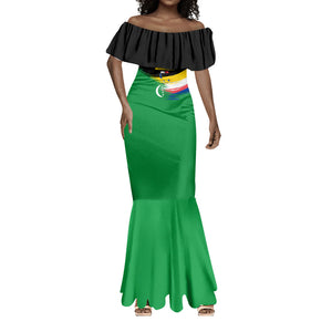 Comoros Independence Day Mermaid Dress Comorian Flag Brush Stroke National Pride Graphic
