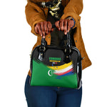 Comoros Independence Day Shoulder Handbag Comorian Flag Brush Stroke National Pride Graphic