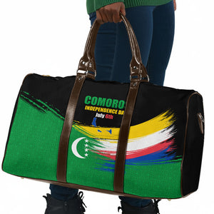 Comoros Independence Day Travel Bag Comorian Flag Brush Stroke National Pride Graphic