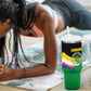 Comoros Independence Day Tumbler With Handle Comorian Flag Brush Stroke National Pride Graphic