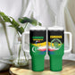 Comoros Independence Day Tumbler With Handle Comorian Flag Brush Stroke National Pride Graphic