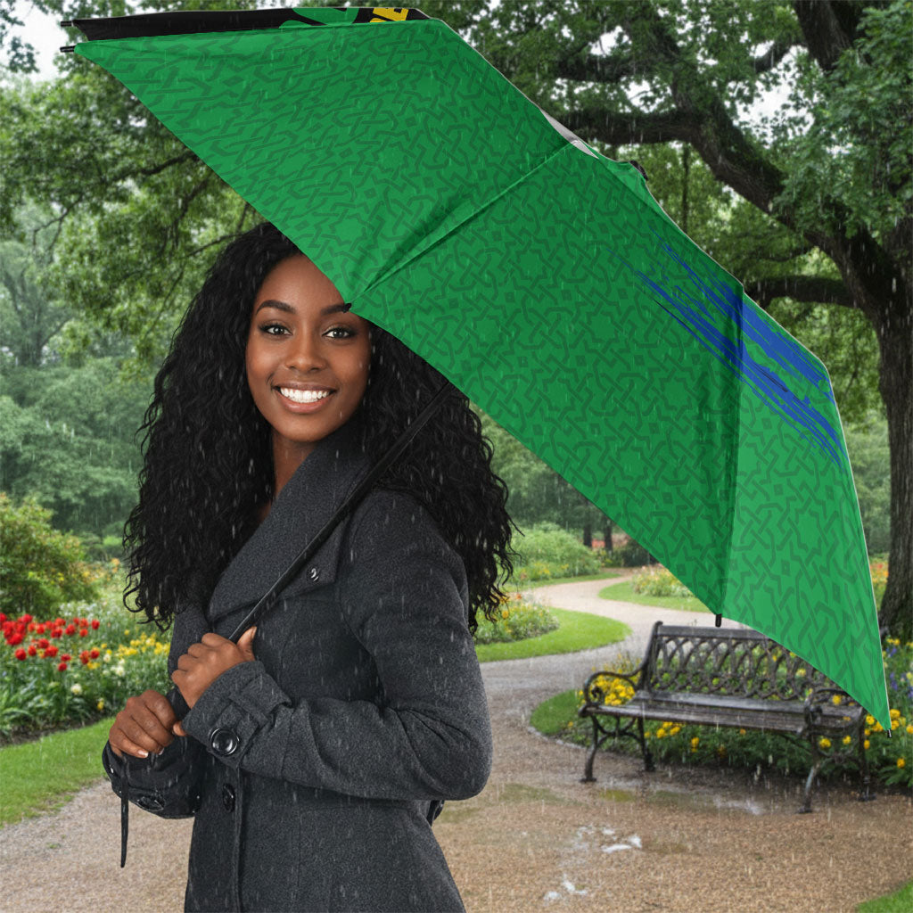 Comoros Independence Day Umbrella Comorian Flag Brush Stroke National Pride Graphic