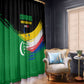 Comoros Independence Day Window Curtain Comorian Flag Brush Stroke National Pride Graphic