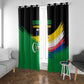 Comoros Independence Day Window Curtain Comorian Flag Brush Stroke National Pride Graphic