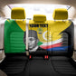 Personalized Comoros Independence Day Back Car Seat Cover Ahmed Abdallah Vintage Portrait Sketch