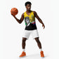 Personalized Comoros Independence Day Basketball Jersey Ahmed Abdallah Vintage Portrait Sketch
