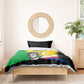 Personalized Comoros Independence Day Bedding Set Ahmed Abdallah Vintage Portrait Sketch